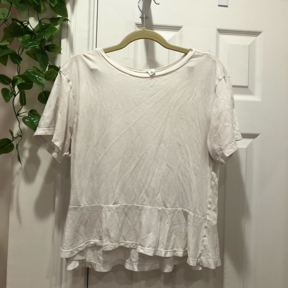 bp peplum short sleeve top